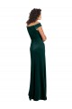 Square Neck Long Stretch Velvet Dark Green Cap Sleeves Formal Evening Gown / Prom Dress / Bridesmaid Dress Victoria