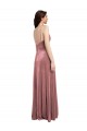 V-Neck Long Stretch Velvet Cinnamon Rose Sleeveless Formal Evening Gown / Prom Dress / Bridesmaid Dress Victoria