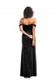 Strapless Long Stretch Velvet Black Sleeveless Formal Evening Gown / Prom Dress / Bridesmaid Dress Victoria