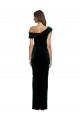 Sweetheart Long Stretch Velvet Dark Green Sleeveless High Low Evening Gown / Prom Dress / Bridesmaid Dress Victoria
