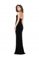 High Neck Long Stretch Velvet Black Sleeveless Semi Formal Evening Dress / Prom Dress / Bridesmaid Dress Victoria