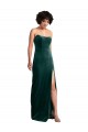 Strapless Long Stretch Velvet Dark Green Sleeveless Black Tie Evening Gown / Prom Dress / Bridesmaid Dress Victoria